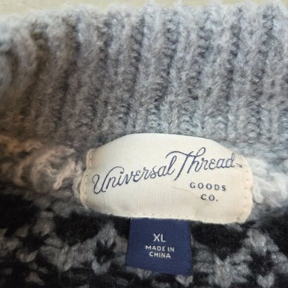 Universal Thread Grey Nordic Pattern Sweater Womens Size XL - Picture 6 of 13